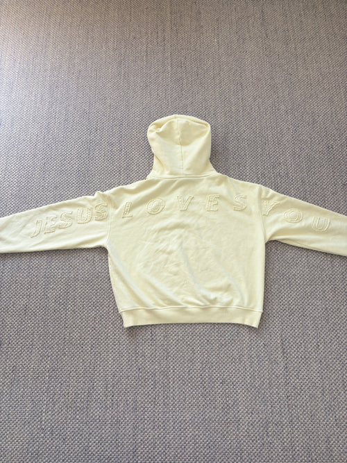 Jesus loves you hoodie (Baby Yellow)
