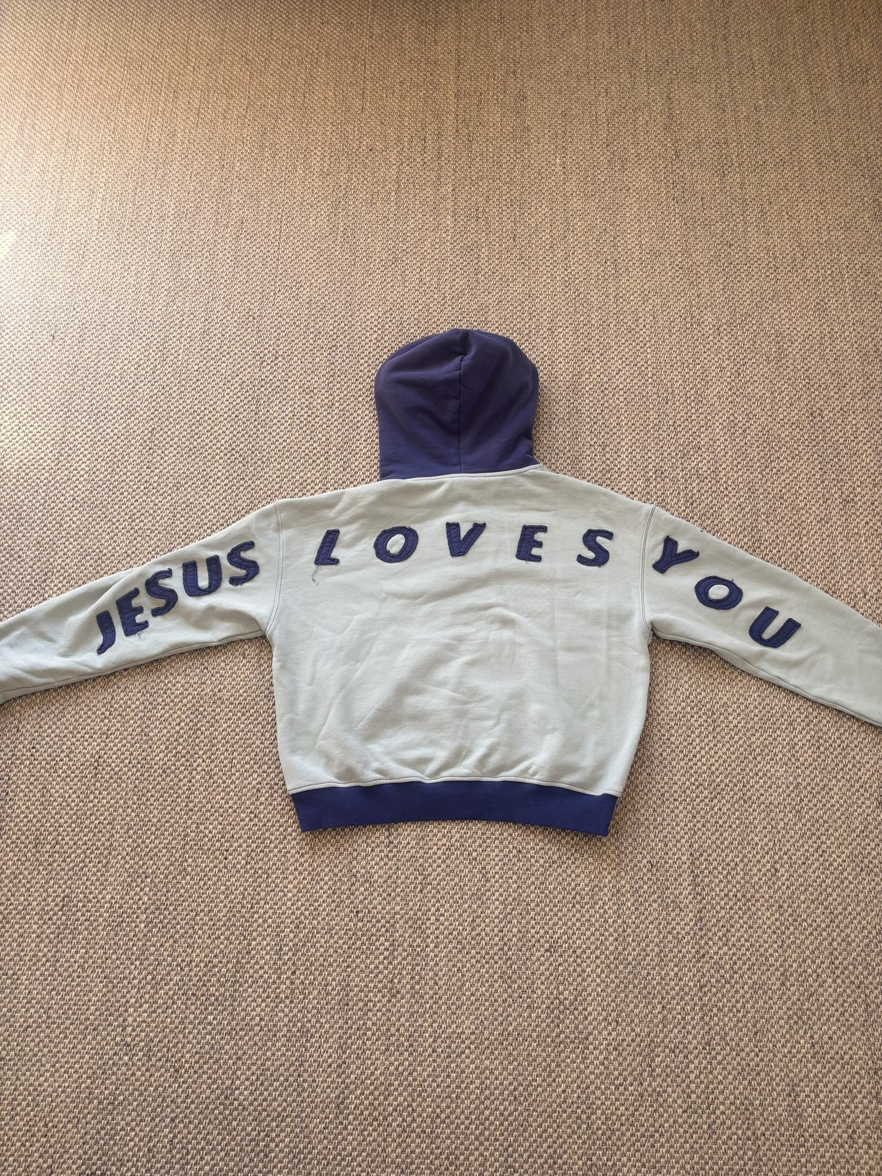 Jesus loves you hoodie (Blue and grey)